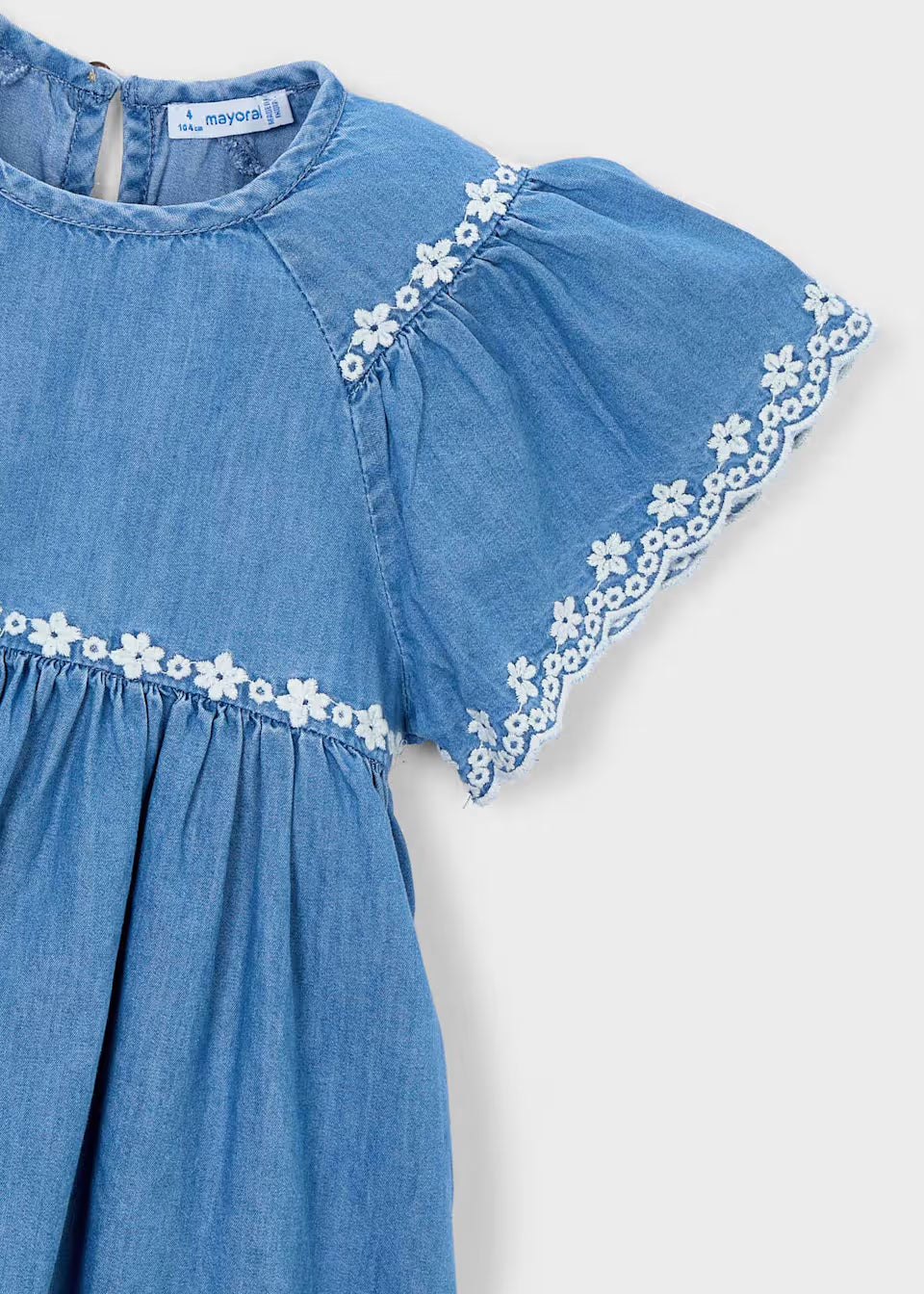 Embroidered Dress - Denim