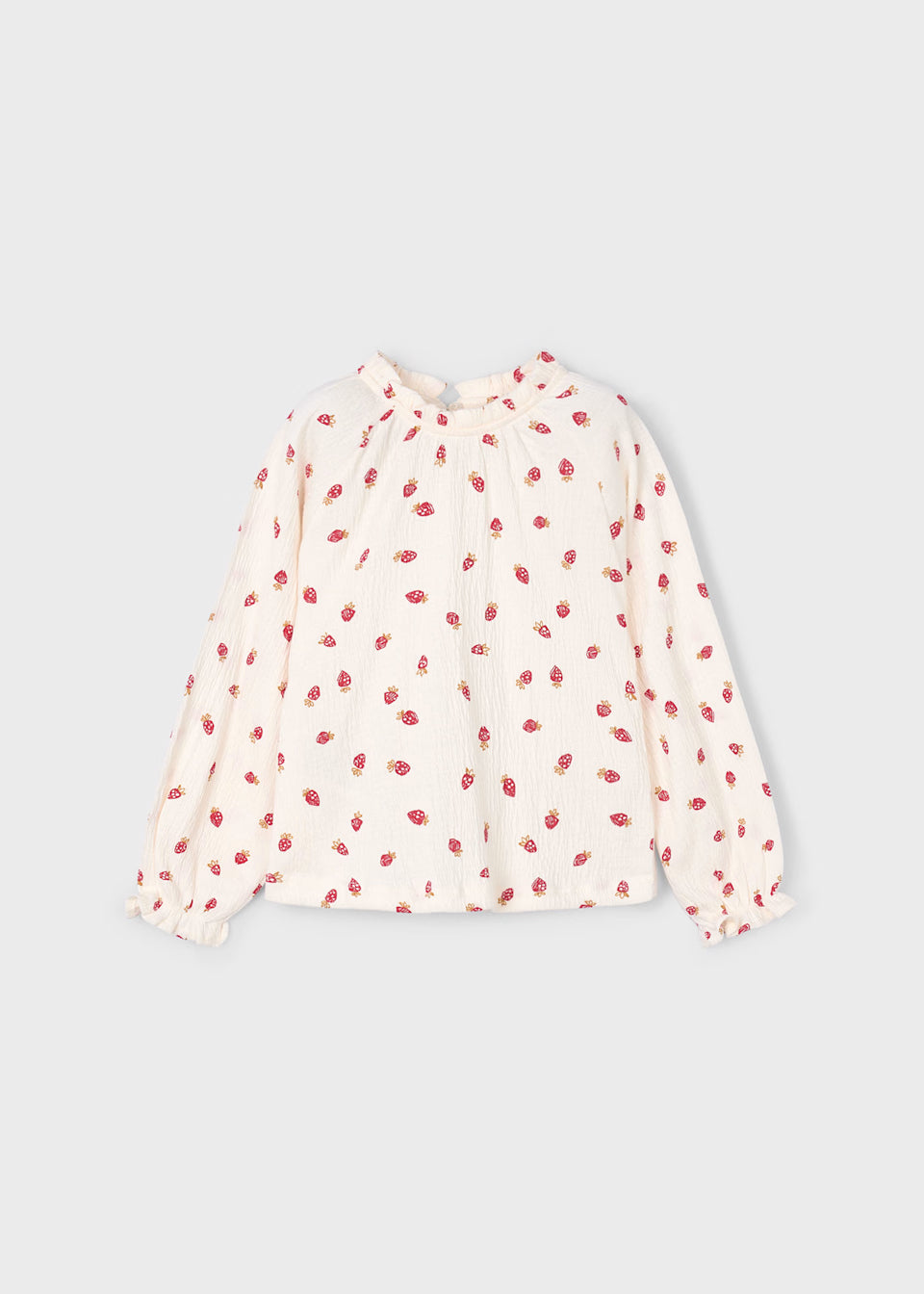 Flowy Long Sleeve Top - Strawberry