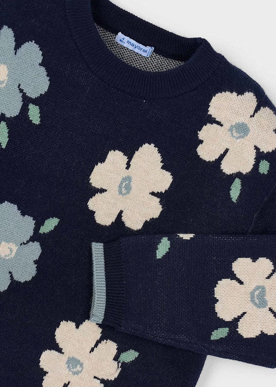 Jacquard Sweater - Flowers