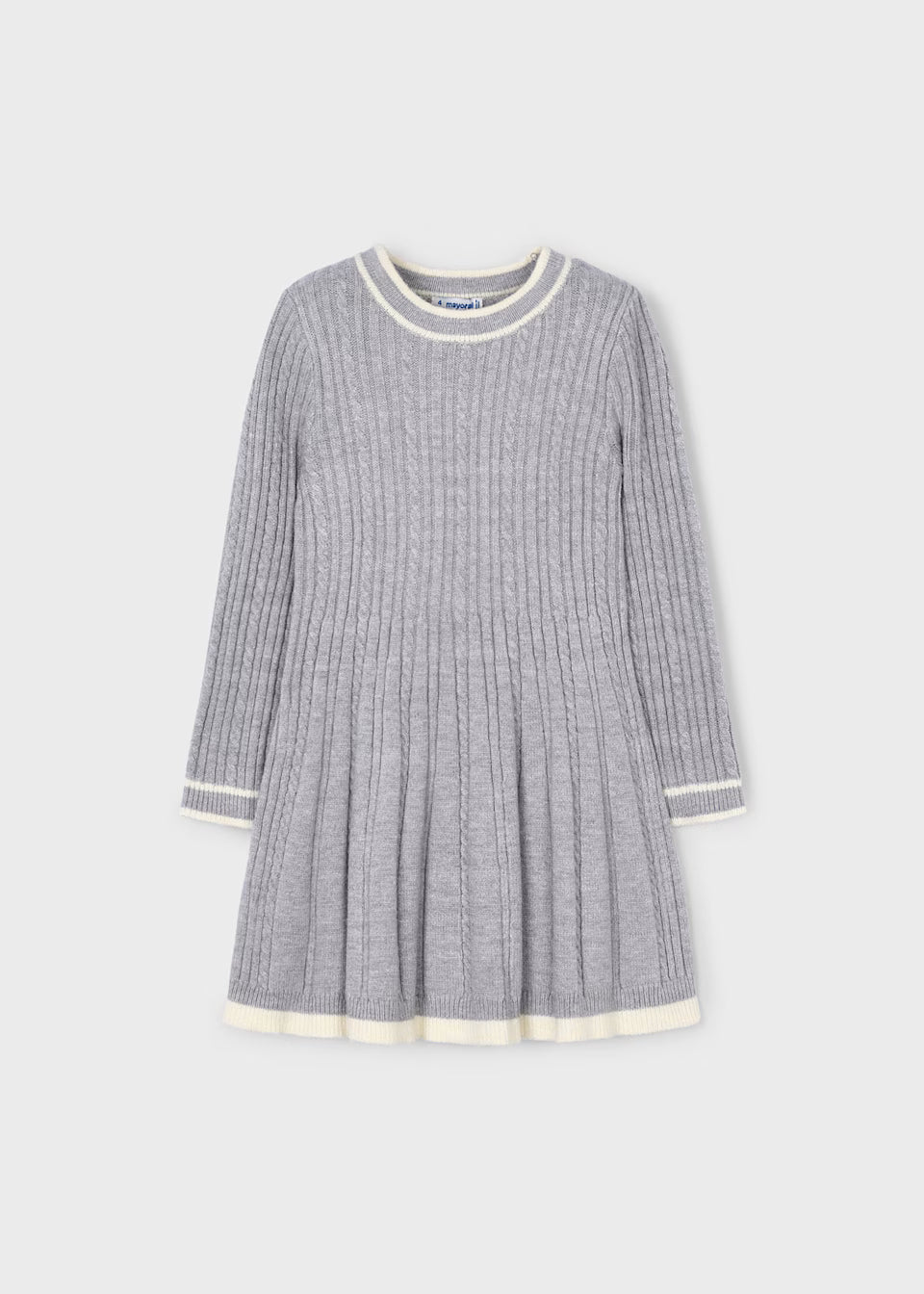 Knit Sweater Dress - Silver