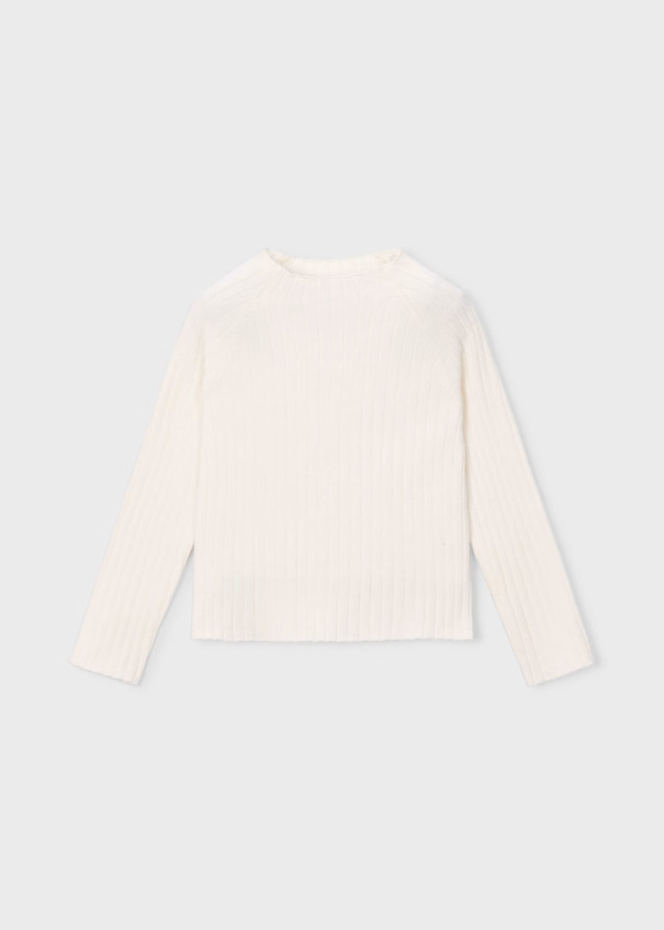 Ribbed Mock Neck Sweater - Soy