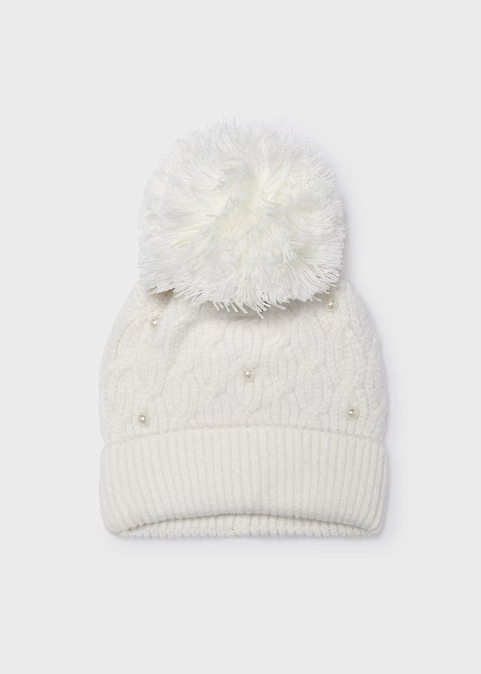 Pom Pom Pearl Hat - Natural