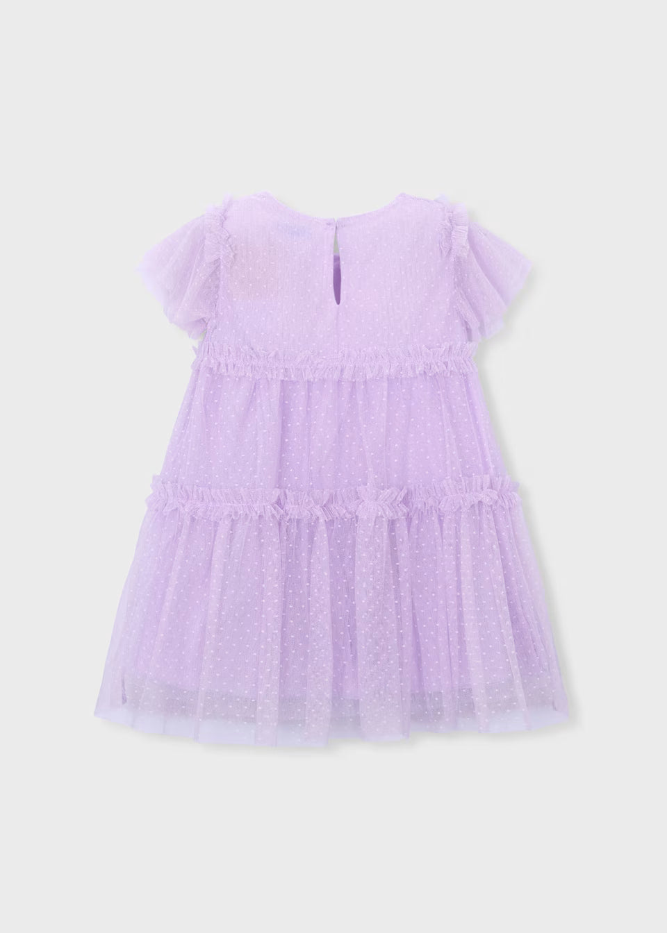 Short Sleeve Tulle Dress - Lilac