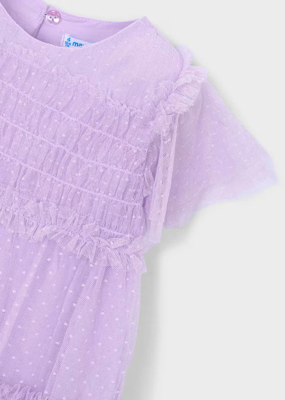 Short Sleeve Tulle Dress - Lilac