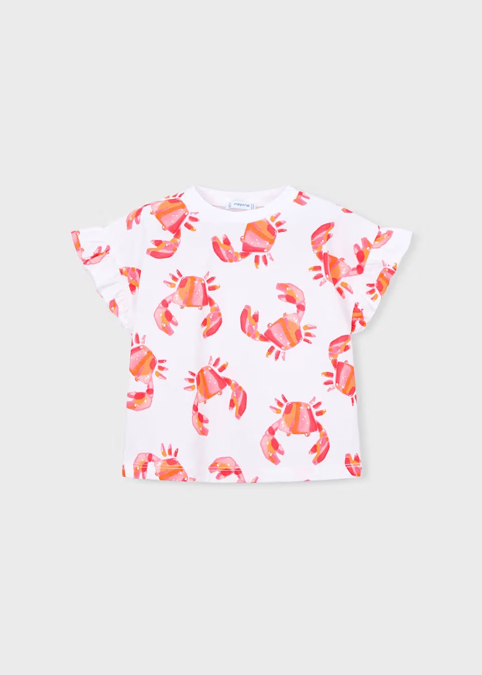 Ruffle Sleeve Tee - Crabs