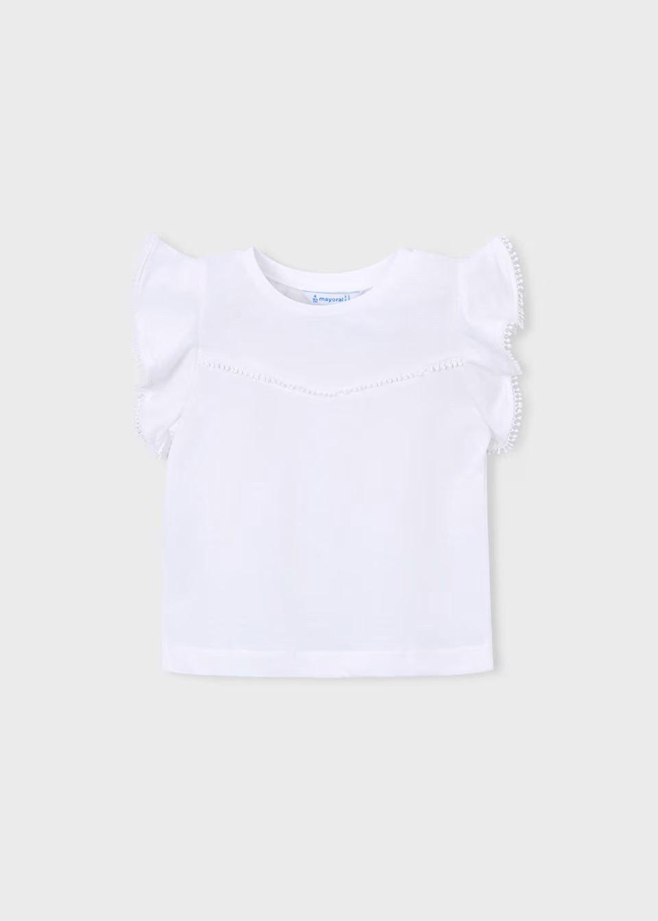 Ruffled Tee - White
