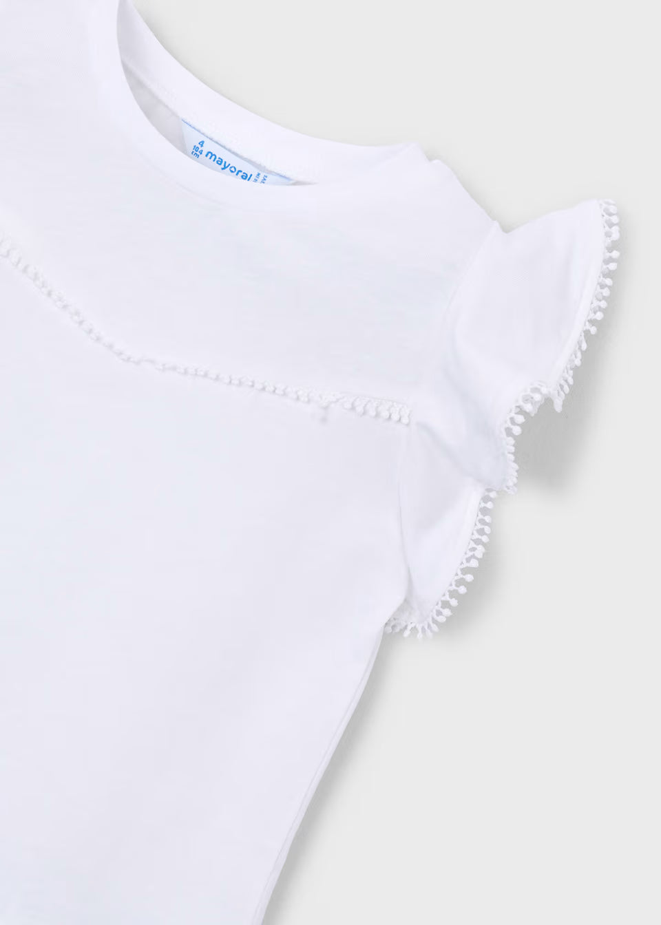Ruffled Tee - White