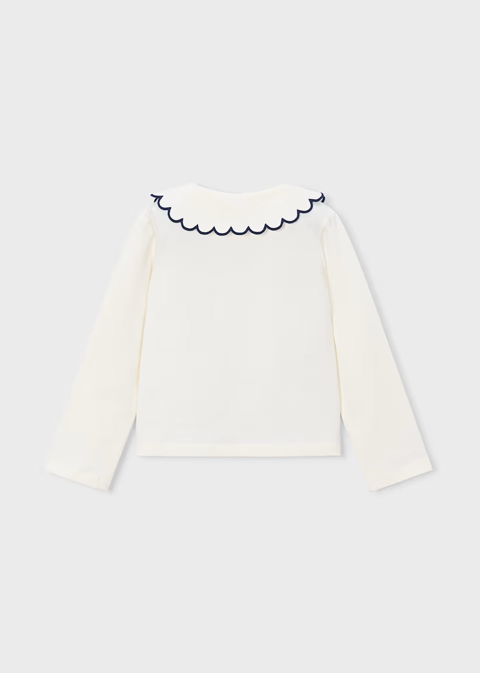 Scallop Collar Top - Cream