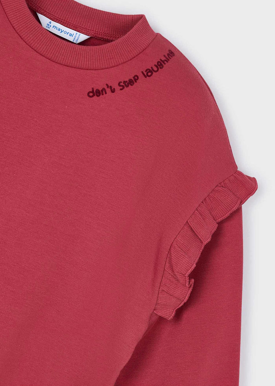 Graphic Ruffle Pullover - Cool Cats