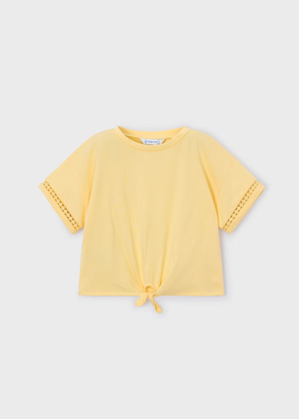 Tie Front Tee - Vanilla