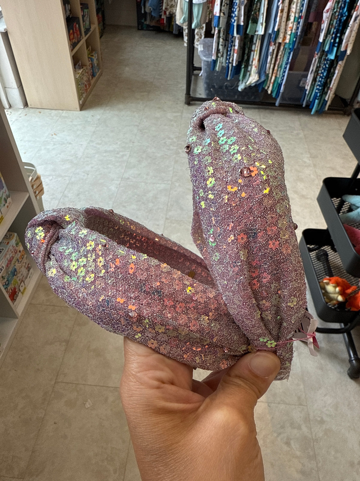 Knot Headband - Sequin Flower