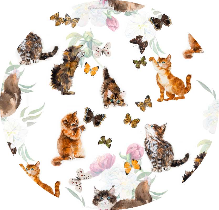 Bamboo Ruffle Zip Romper - Playful Kittens FINAL SALE