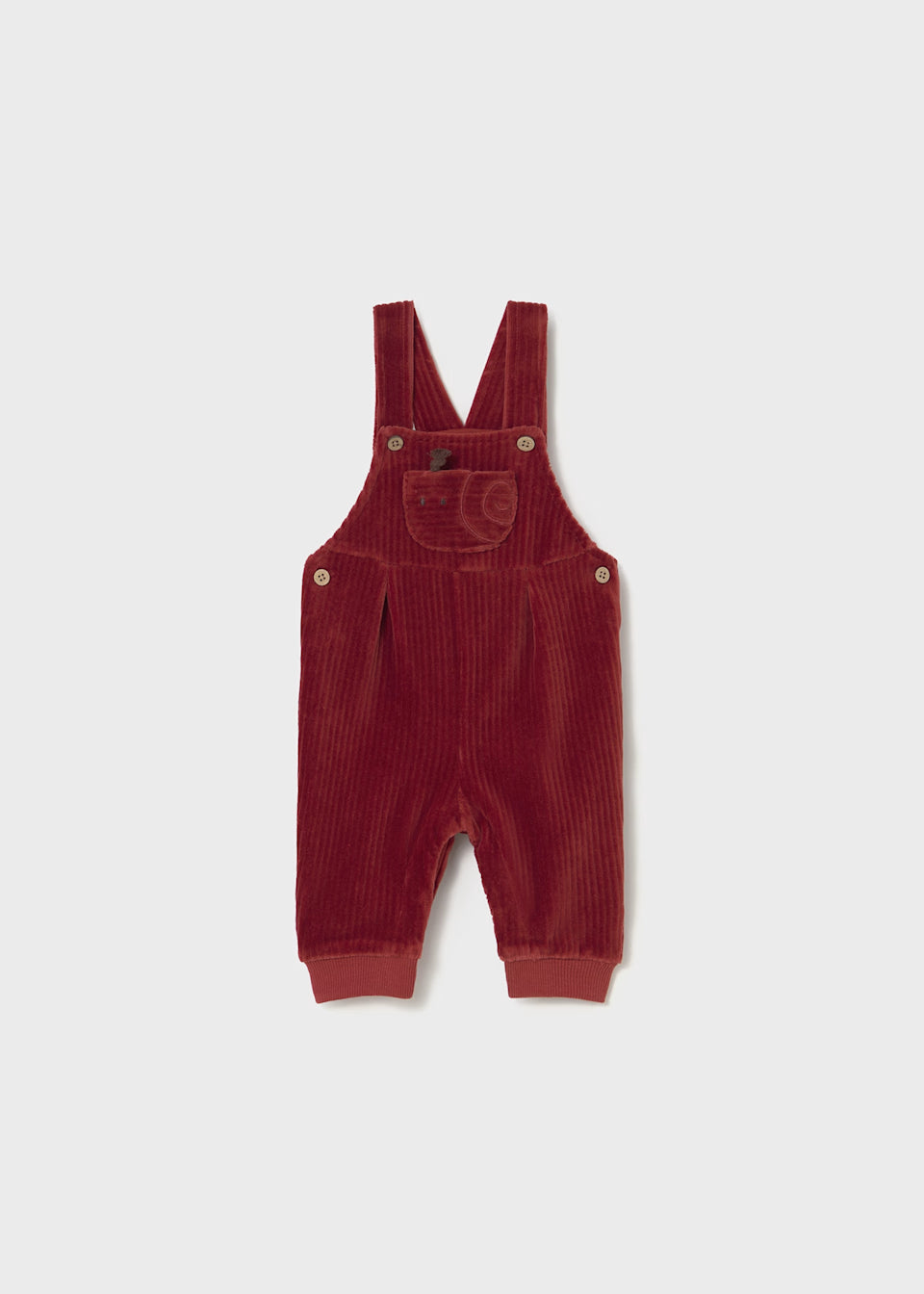 Soft Cord Dungarees - Cayenne