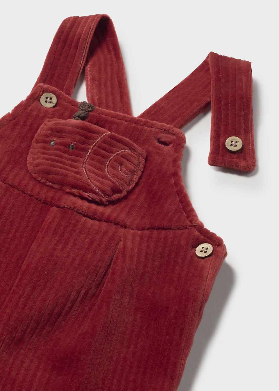 Soft Cord Dungarees - Cayenne