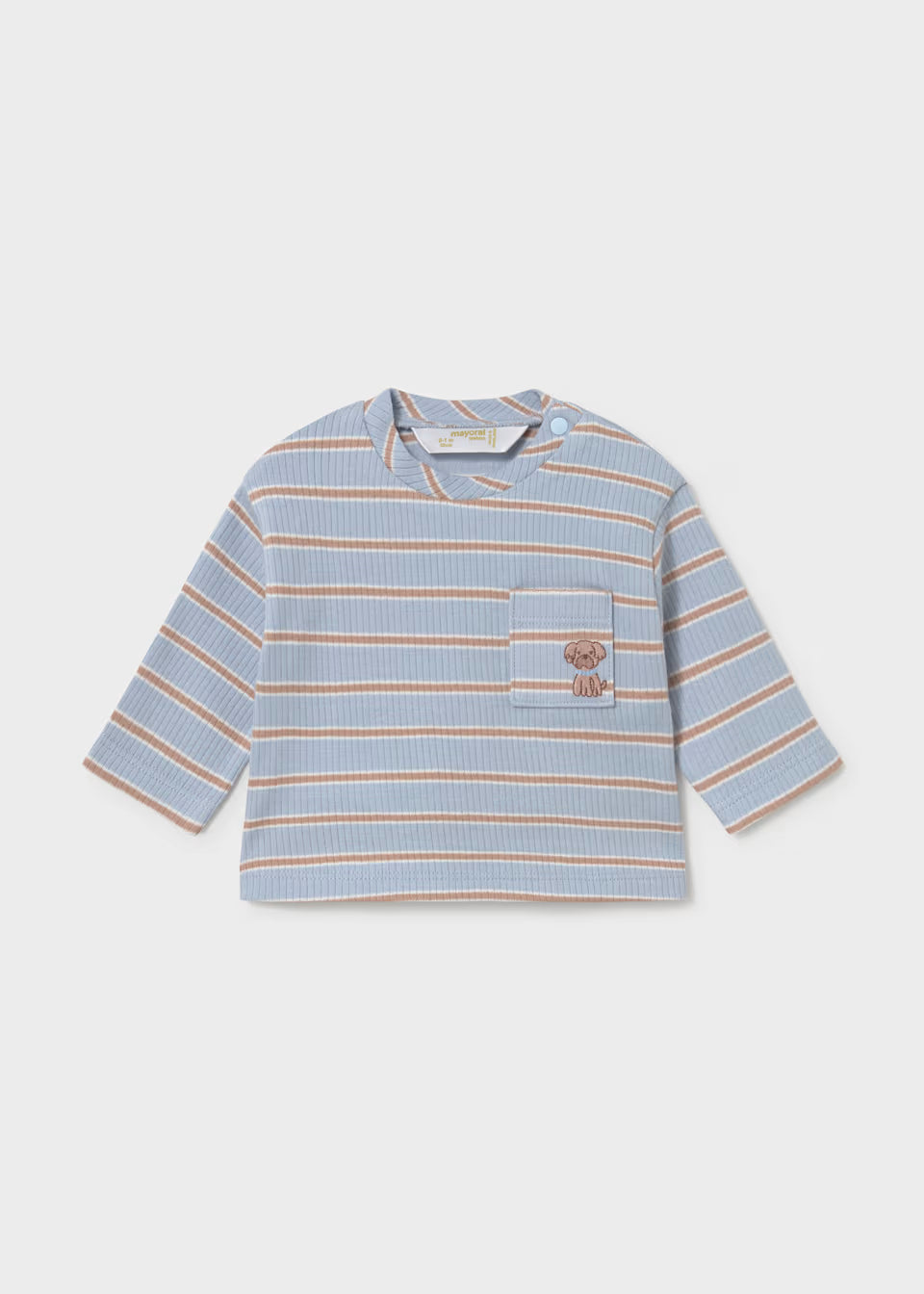 Ribbed Tee - Sky Stripe