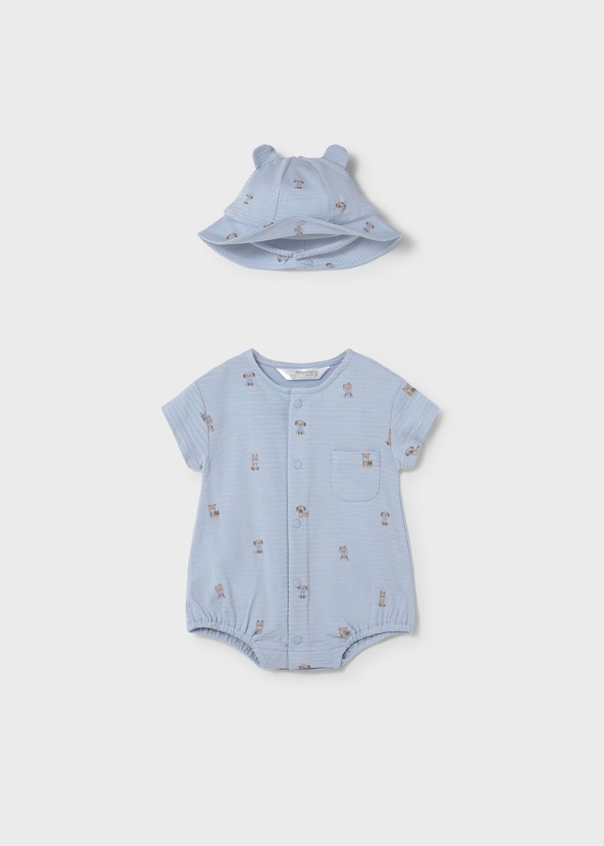 Romper and Hat - Sky Puppies