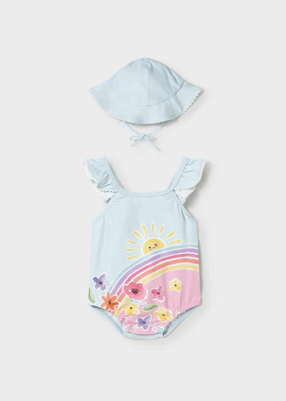 Ruffle Swimsuit and Hat - Hawaii