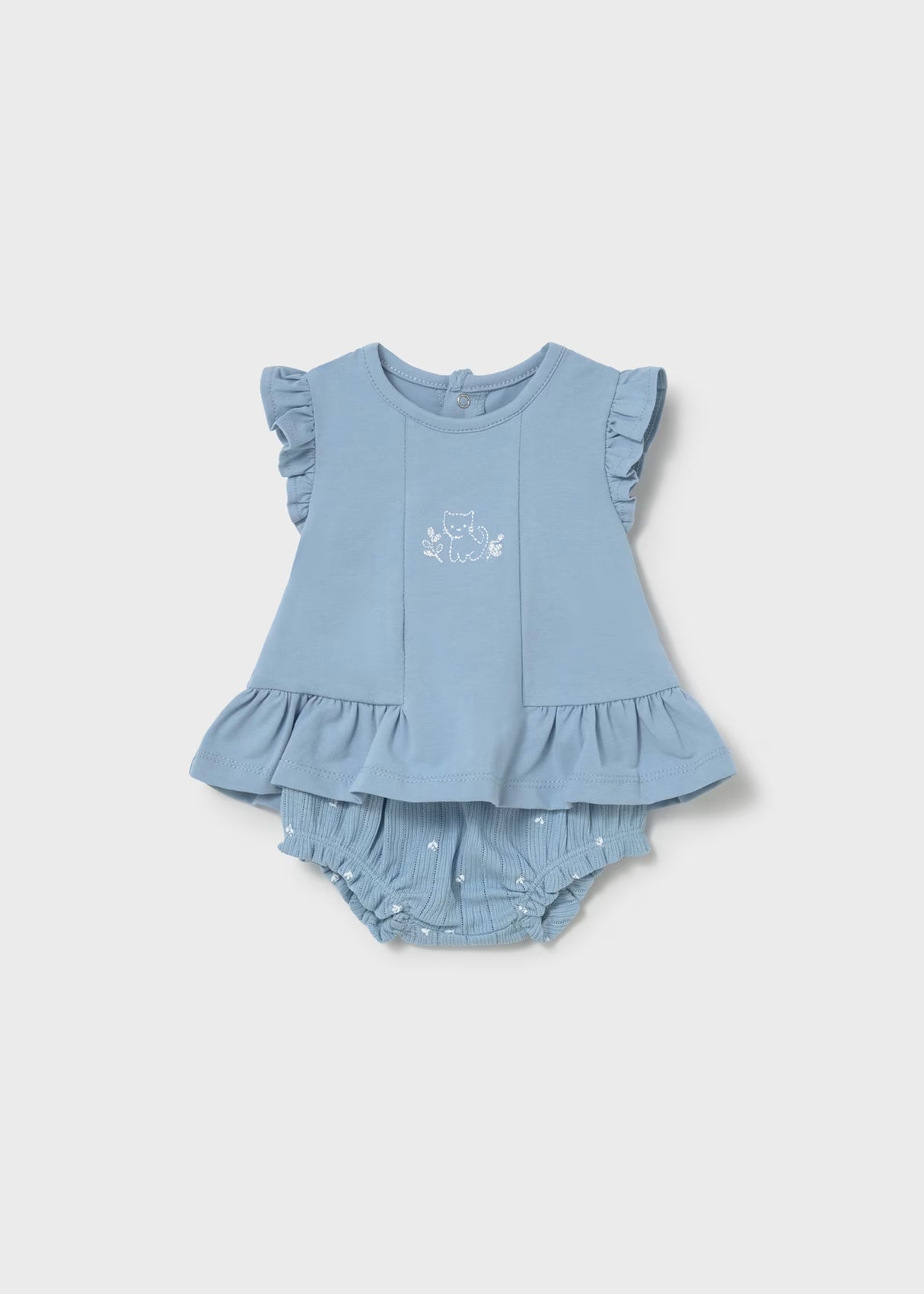 Flutter Sleeve Outfit - Lagoon Kitty