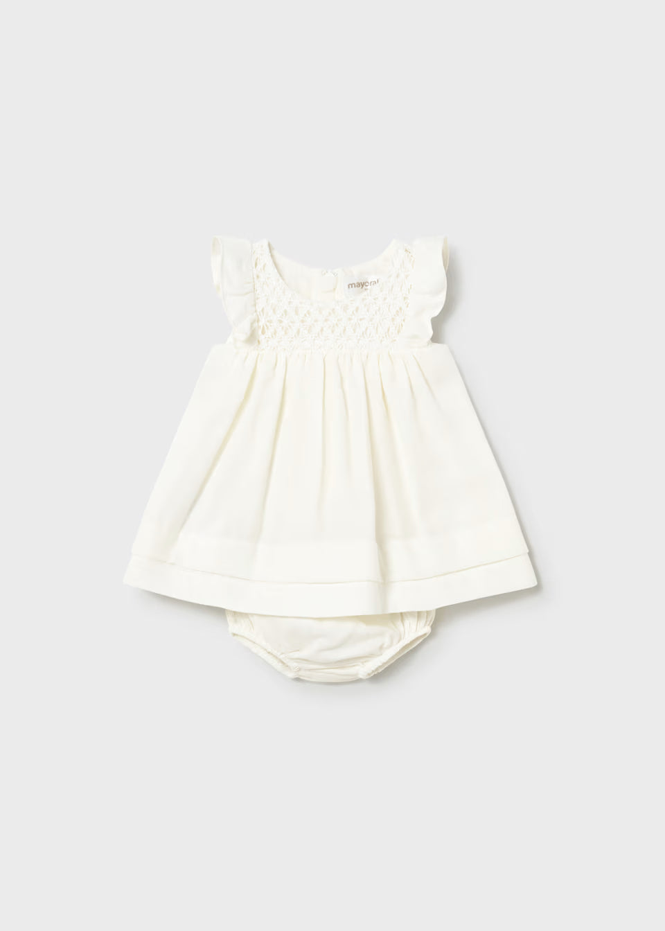 Crochet Detail Dress - Ceramic