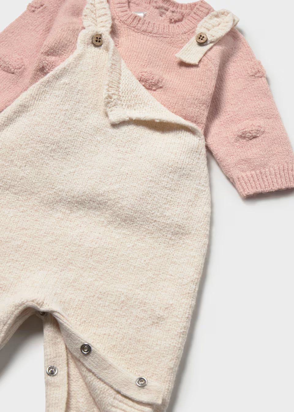 Knit Overall Outfit - Rose