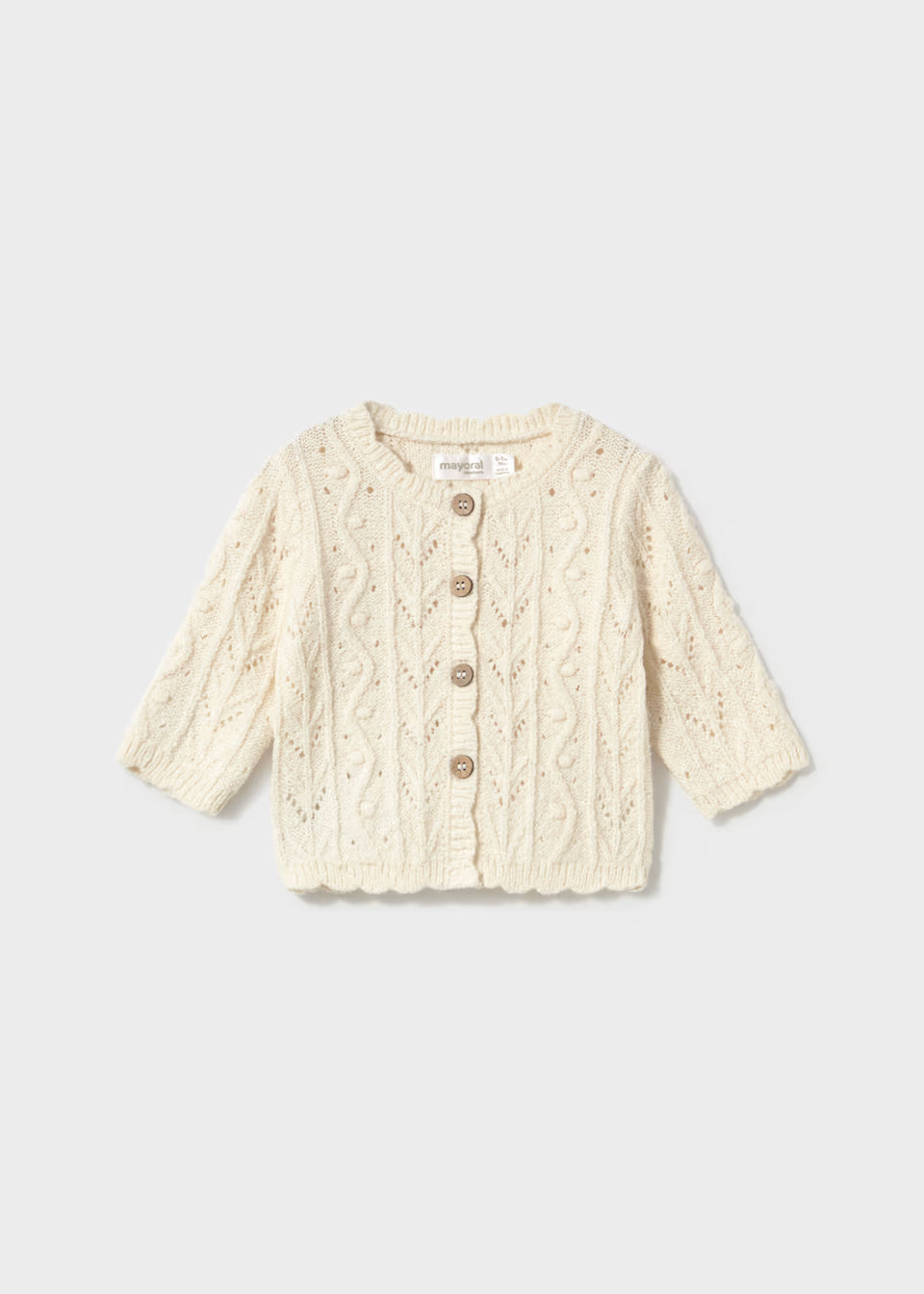 Textured Knit Cardigan - Ceramic