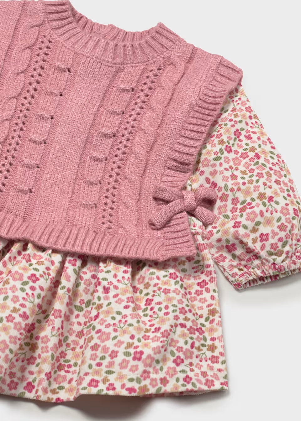 Knit Vest Dress - Cipria
