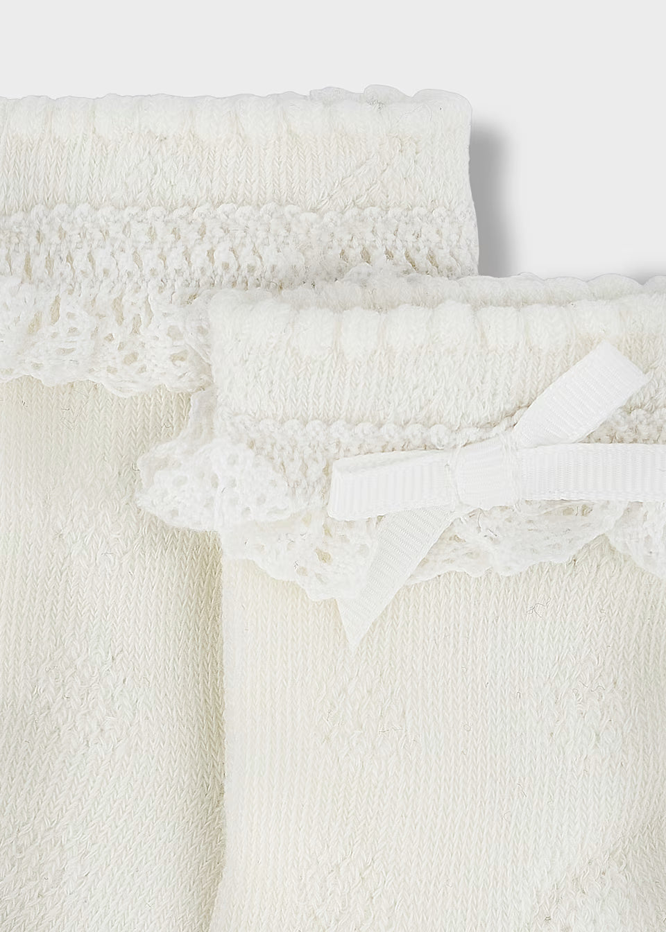 Lace Trim Socks - Natural