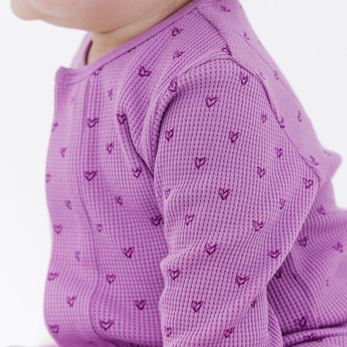 Magnetic Me Modal Footie - Pink Ribbon Waffle