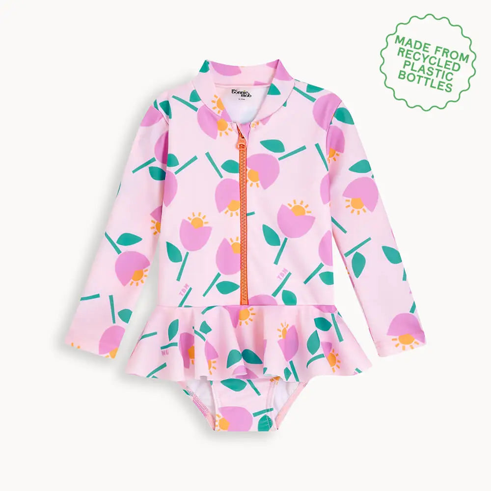 Rimini Long Sleeve Swimsuit - Tulip Sunset