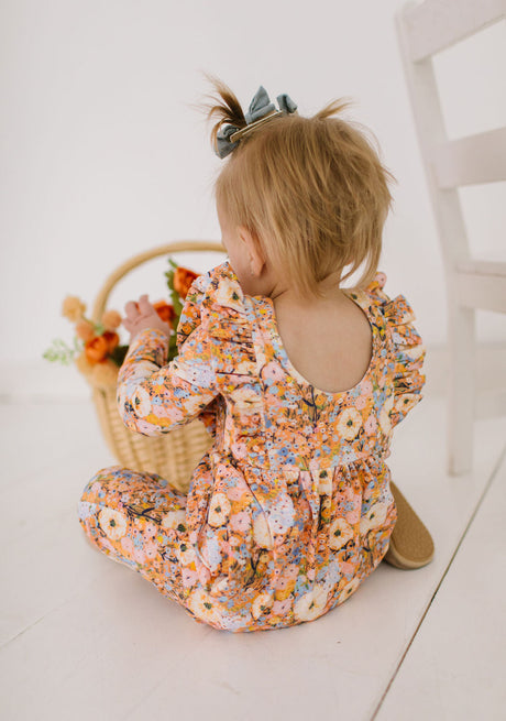 Mabel Romper - Pumpkin Bouquet