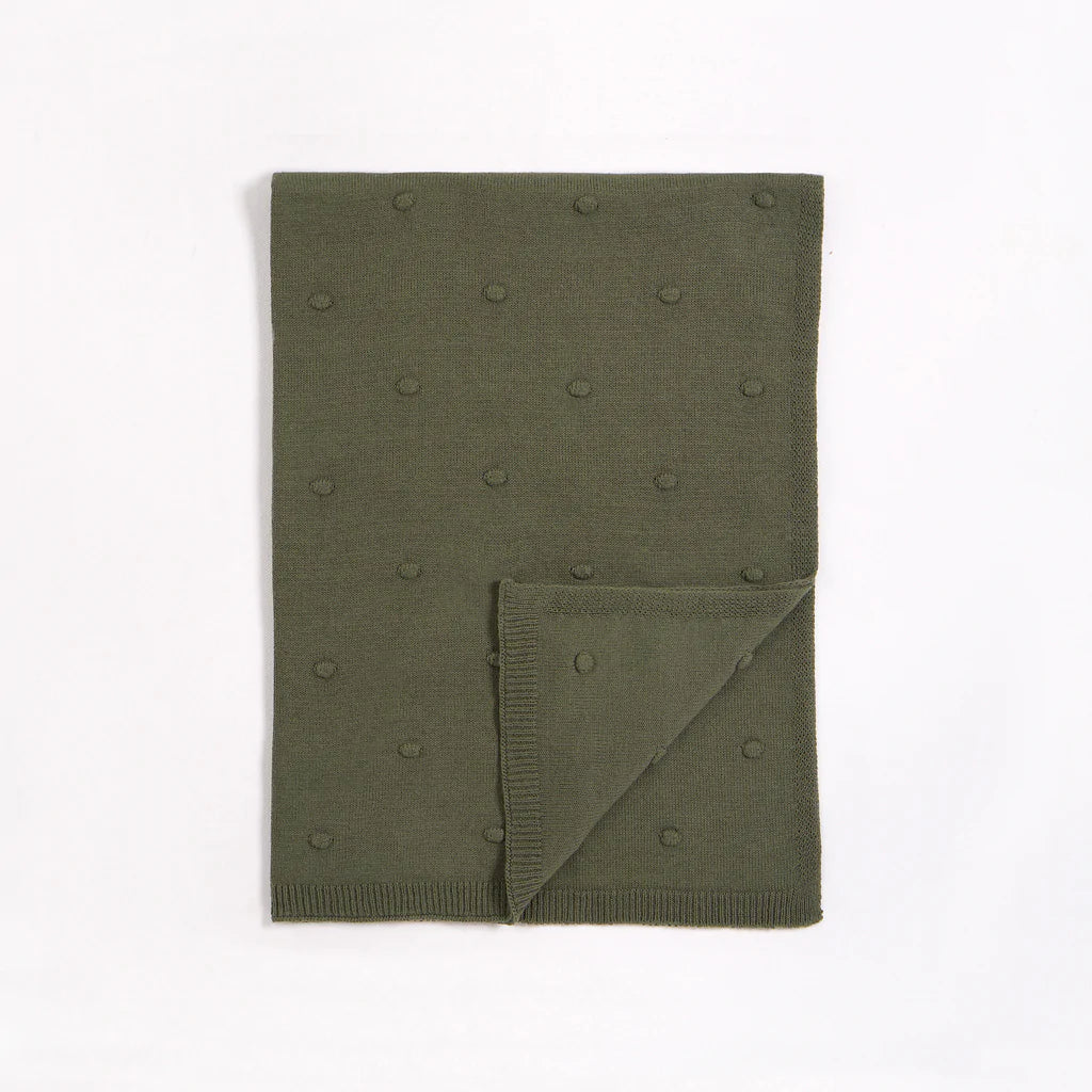 Knit Blanket - Hunter Green FINAL SALE