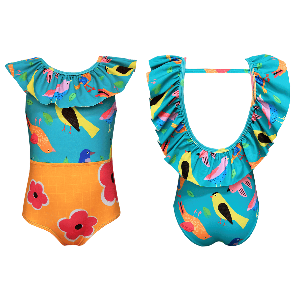 Pepita & Me Half Pool One-Piece - Birds Collage FINAL SALE