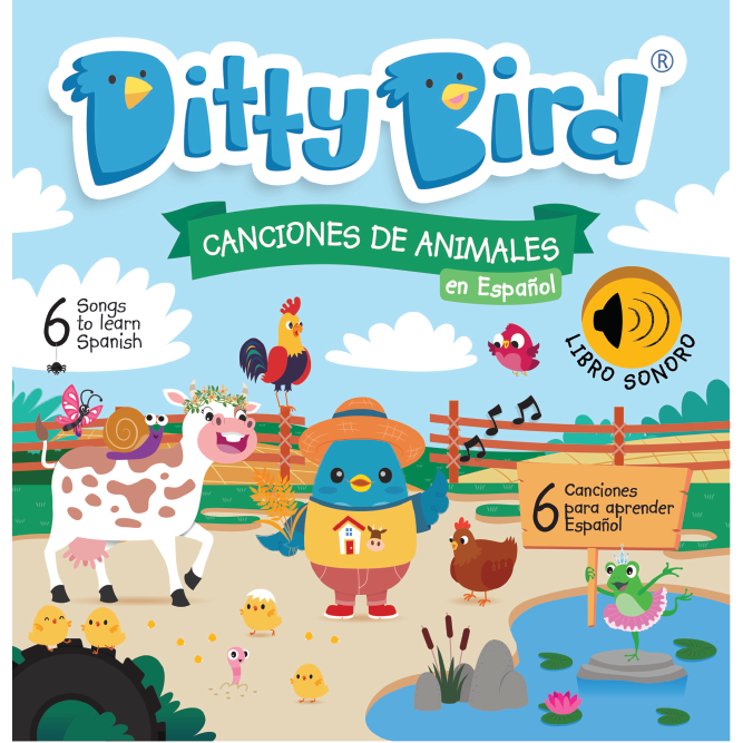 Ditty Bird Board Book - Canciones de Animales FINAL SALE