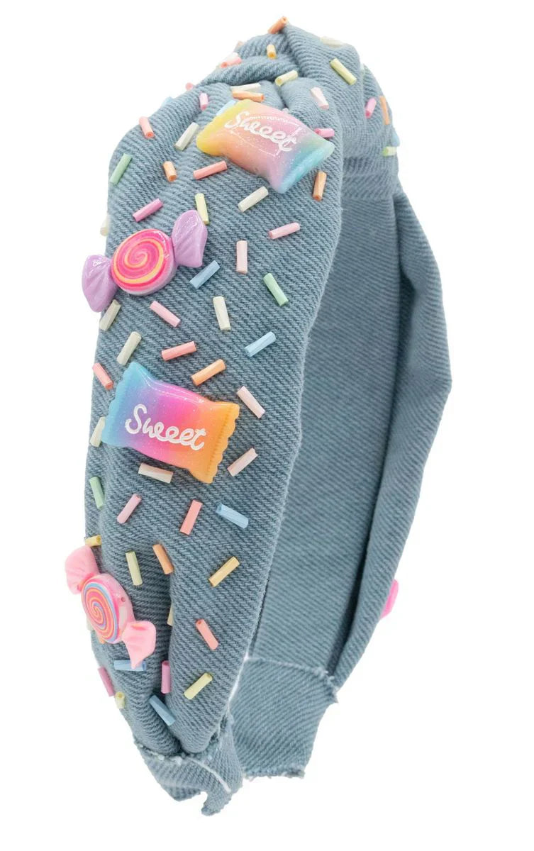 Knot Headband - Denim Sprinkle Treat