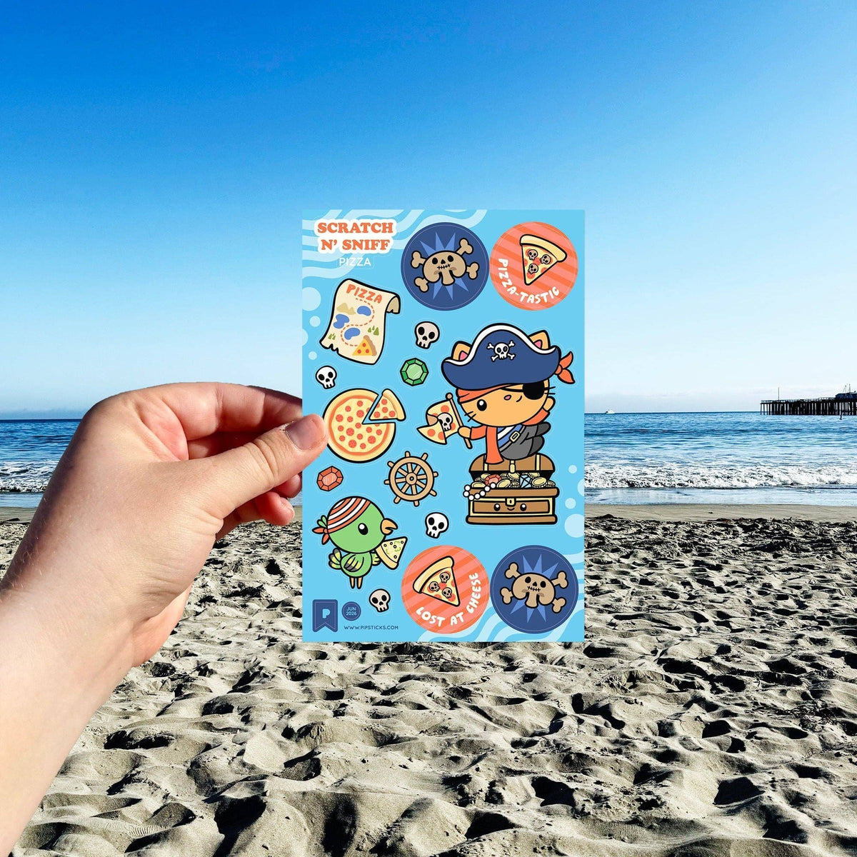 Pipstickers - Pirate Pizza Party Scratch 'n Sniff