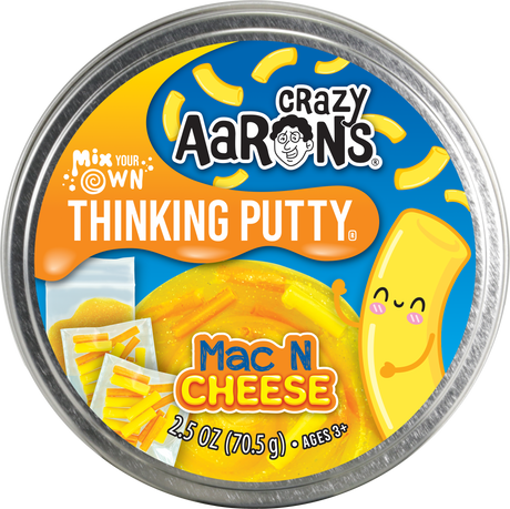Crazy Aaron's Thinking Putty 4" Tin - Mix It Mac & Cheese