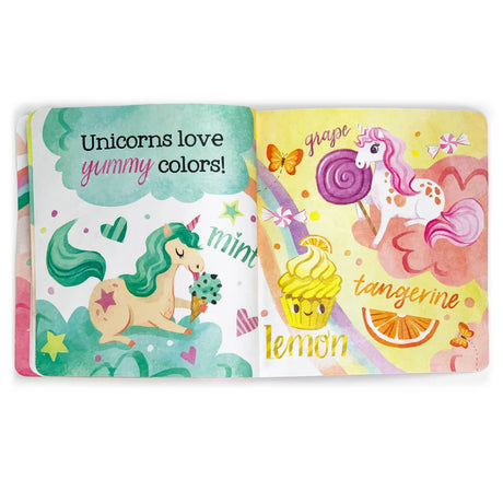 Tuffy Teether Book - Unicorns Love Colors