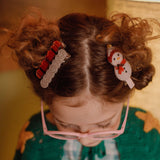 Acrylic Hair Clips - Snowman