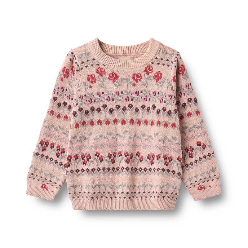Mikmak Jacquard Pullover - Dim Rose
