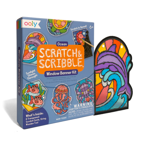 Mini Scratch & Scribble Window Banner Kit - Ocean