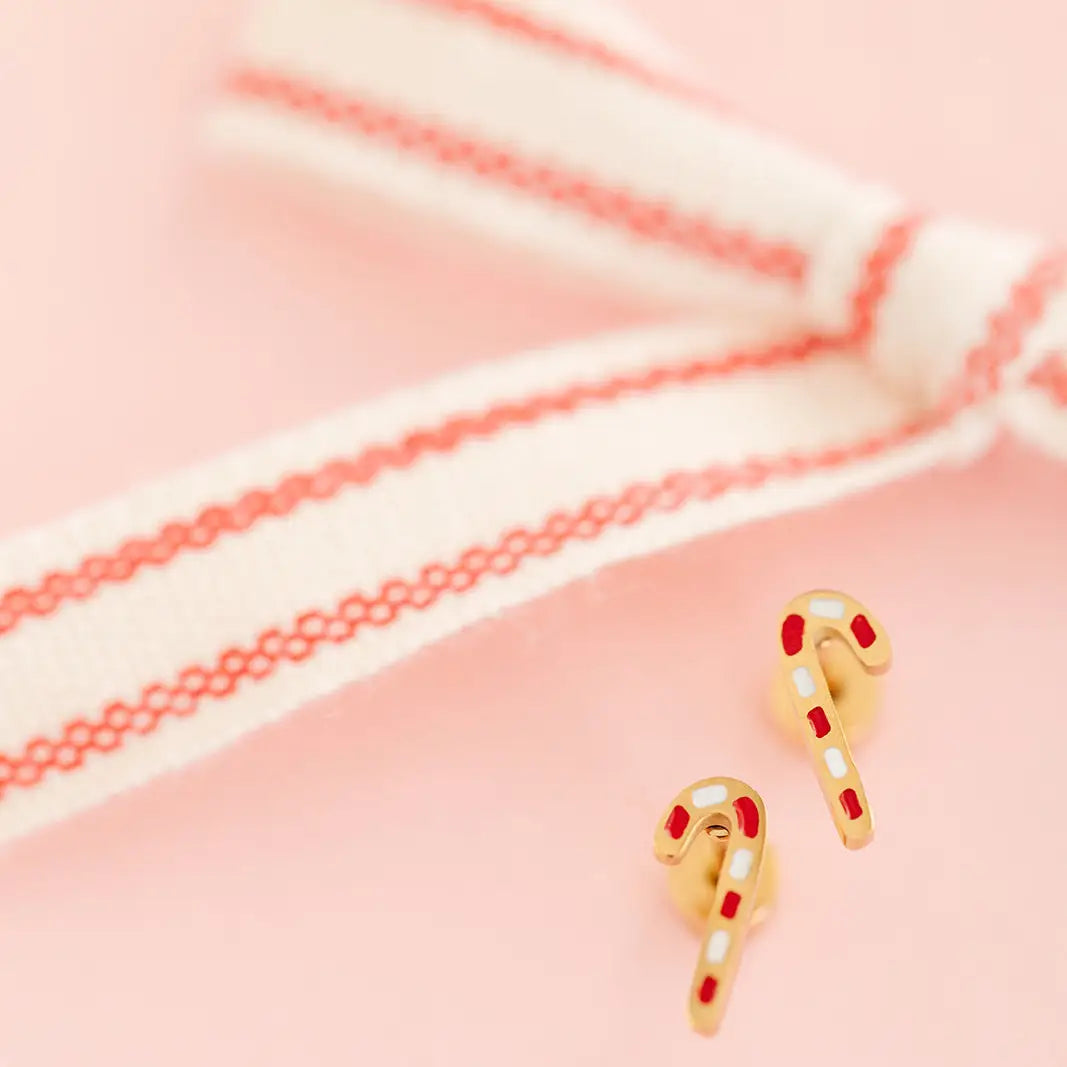 Pip Pop Post Earrings - Candy Cane