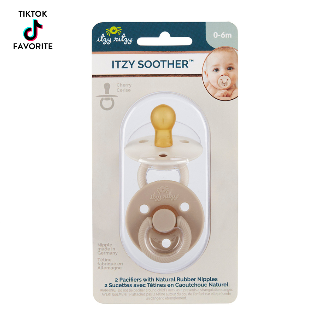 Itzy Soother Natural Rubber Paci Set - Harbor + Coast