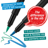 Black Edition Felt Tip Brush Markers