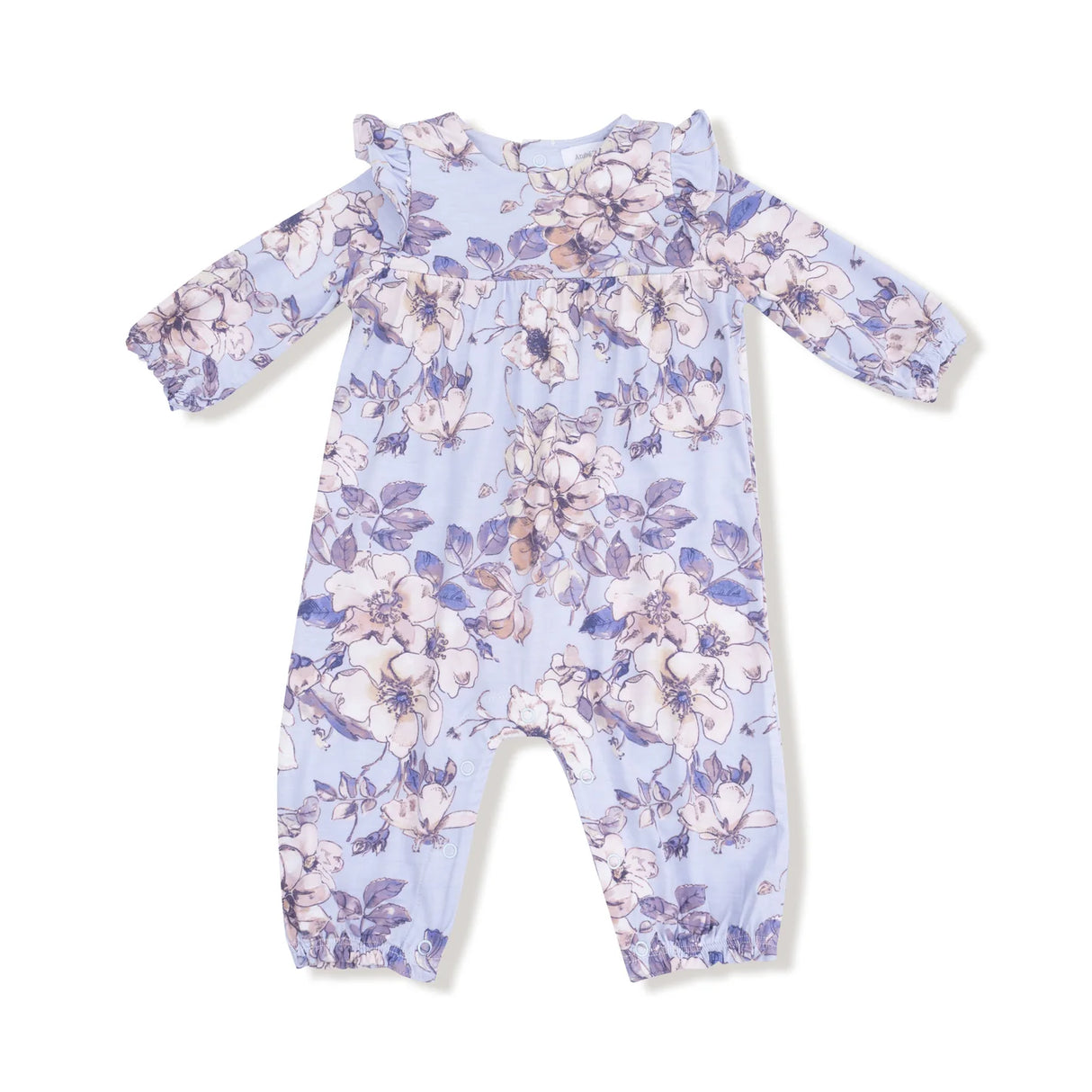 Ruffle Sleeve Romper - Woodrose Peri