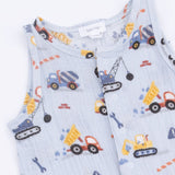 Sleeveless Shortie Romper - Crayon Construction