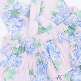 Ruffle Sunsuit - Hydrangeas