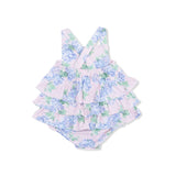 Ruffle Sunsuit - Hydrangeas