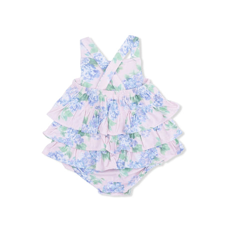 Ruffle Sunsuit - Hydrangeas