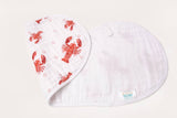 2-in-1 Burp Cloth and Bib -Heads or Tails