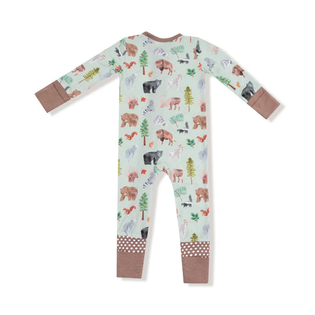Zip Romper - American Woodland Animals